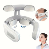 Load image into Gallery viewer, Portable 4D Electric Neck &amp; Shoulder Massager USB Rechargeable Heating Hot Pressing Magnetic Pulse Neck Massage Instrument