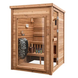 Load image into Gallery viewer, Ventilated Wood Hemlock Sauna Room Large Picture Window Indoor and Outdoor Suitable for Apartment Villa Electric Heating