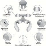 Load image into Gallery viewer, Portable 4D Electric Neck &amp; Shoulder Massager USB Rechargeable Heating Hot Pressing Magnetic Pulse Neck Massage Instrument