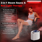 Load image into Gallery viewer, XL Portable Infrared Sauna Box with Red Light Therapy Lamp 660nm 850nm Full Body Steam Tent 3L 1200W Steamer 15 Heat Levels