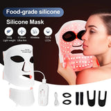 Load image into Gallery viewer, Silicone LED Mask Face With Neck 7 Colors LED Photon Red Light Infrared Therapy Flexible Facial Mask Repair Skin Wireless Use