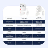 Load image into Gallery viewer, Silicone LED Mask Face With Neck 7 Colors LED Photon Red Light Infrared Therapy Flexible Facial Mask Repair Skin Wireless Use