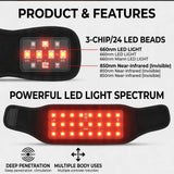 Load image into Gallery viewer, LED Light Wrap for Chin Firming, 660nm &amp; 850nm Infrared LED Band with Timer for Neck, Arms, Calves, Cordless Design