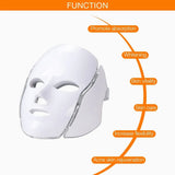 Load image into Gallery viewer, 7 Colors Light LED Face Neck Beauty Mask Photon Red Light Facial Skin Care Anti Aging Rejuvenation Brighten Skin Care Tool