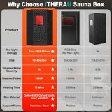Load image into Gallery viewer, XL Portable Infrared Sauna Box with Red Light Therapy Lamp 660nm 850nm Full Body Steam Tent 3L 1200W Steamer 15 Heat Levels