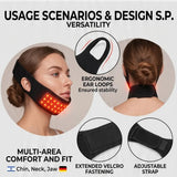 Load image into Gallery viewer, LED Light Wrap for Chin Firming, 660nm &amp; 850nm Infrared LED Band with Timer for Neck, Arms, Calves, Cordless Design