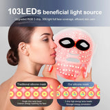 Load image into Gallery viewer, Silicone LED Mask Face With Neck 7 Colors LED Photon Red Light Infrared Therapy Flexible Facial Mask Repair Skin Wireless Use