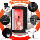 Load image into Gallery viewer, XL Portable Infrared Sauna Box with Red Light Therapy Lamp 660nm 850nm Full Body Steam Tent 3L 1200W Steamer 15 Heat Levels