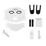Load image into Gallery viewer, Silicone LED Mask Face With Neck 7 Colors LED Photon Red Light Infrared Therapy Flexible Facial Mask Repair Skin Wireless Use